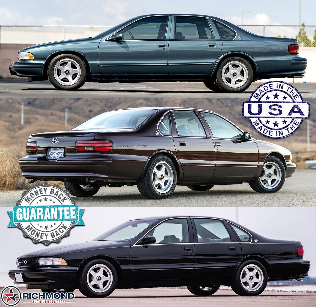 1994-1995-1996-Chevy-Impala-SS-Driver-Side-Bottom-Leather-Seat-Cover-Gray-Perf-17