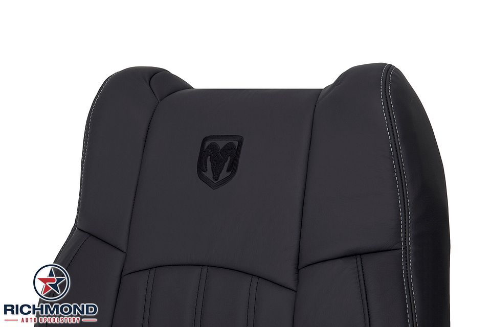 2009-2012-

Dodge-Ram-Laramie-Driver-Side-LeanBack-Replacement-Leather-Seat-Cover-Dark-Gray--Dark-Slate-7