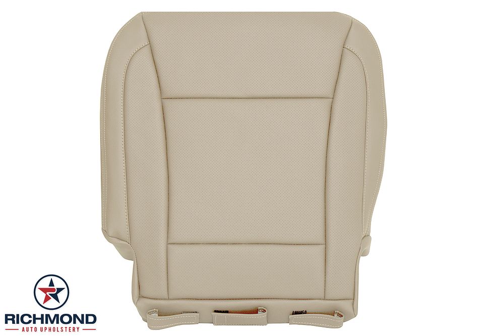 2009-2014-Hyundai-Genesis-Driver-Side-Bottom-Replacement-Leather-Seat-Cover-Cashmere-Tan-Perf-1