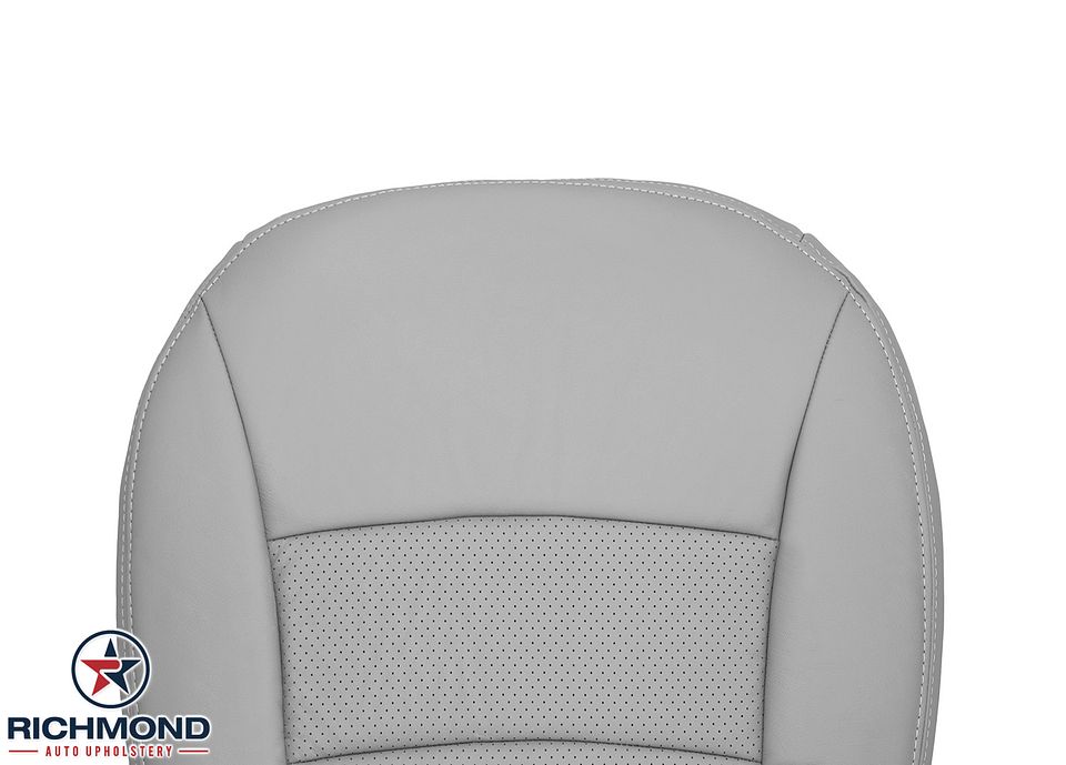 2005-2013-Chevy-Corvette-C6-Driver-Side-Bottom-Replacement-Leather-Seat-Cover-Gray-Perf-6