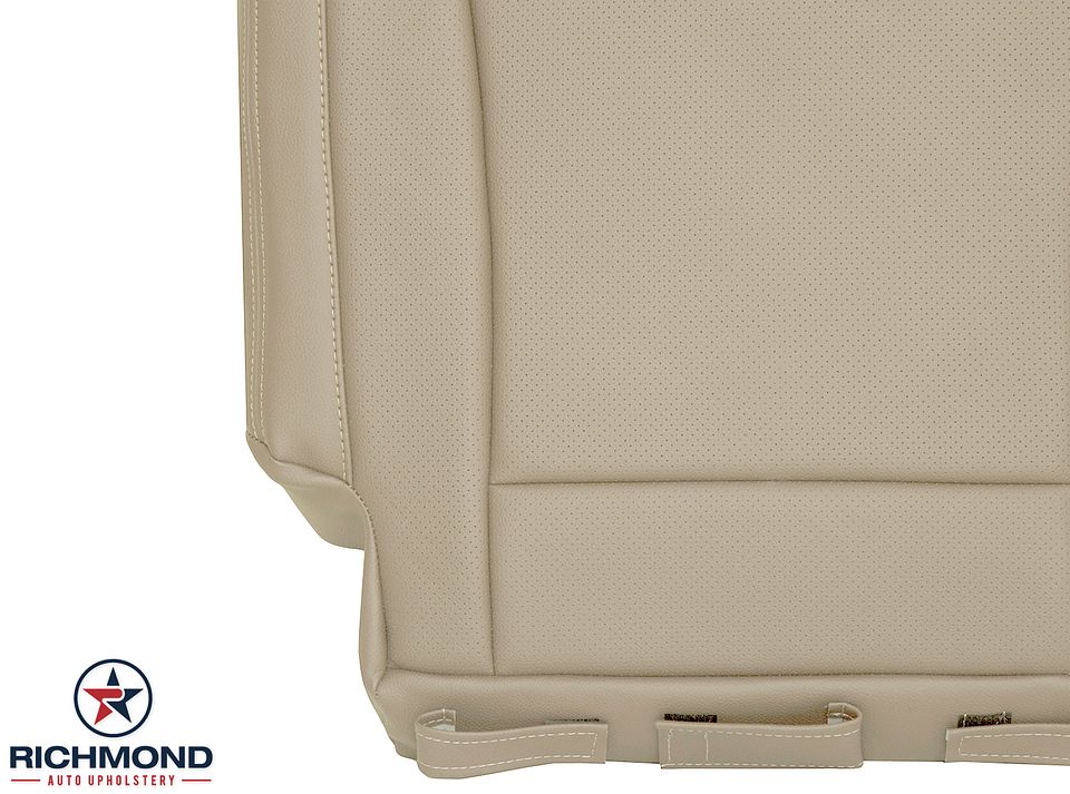 2009-2014-Hyundai-Genesis-Driver-Side-Bottom-Replacement-Leather-Seat-Cover-Cashmere-Tan-Perf-11