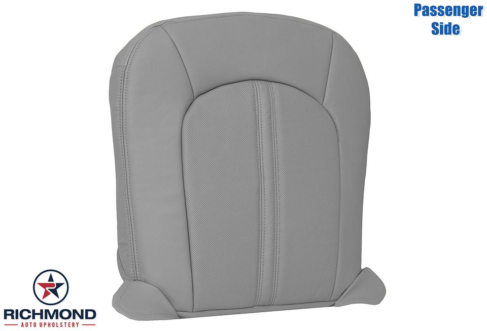 2008-2013-Cadilac-CTS-Passenger-Side-Bottom-Replacement-leather-Seat-Cover-Gray-Perf-2