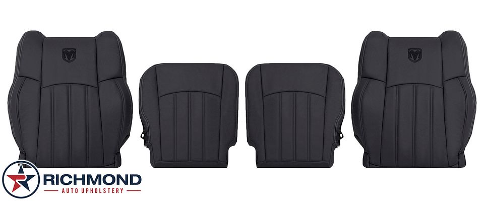 2009-2012-

Dodge-Ram-Laramie-Driver-Passenger-Side-Bottom-LeanBack-Replacement-Leather-Seat-Cover-Dark-Gray--Dark-Slate-2