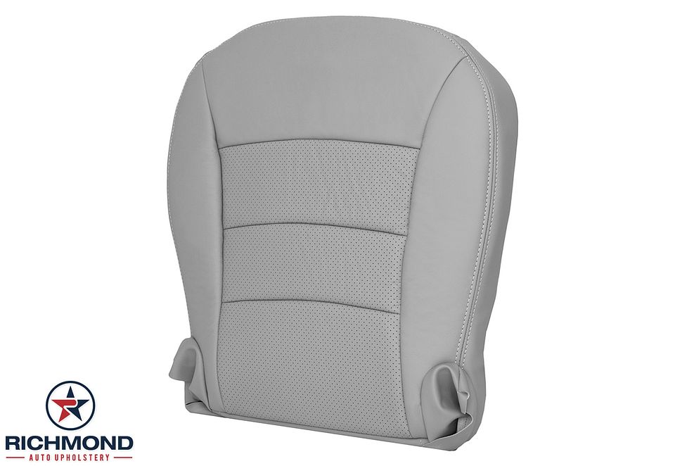 2005-2013-Chevy-Corvette-C6-Driver-Side-Bottom-Replacement-Leather-Seat-Cover-Gray-Perf-4