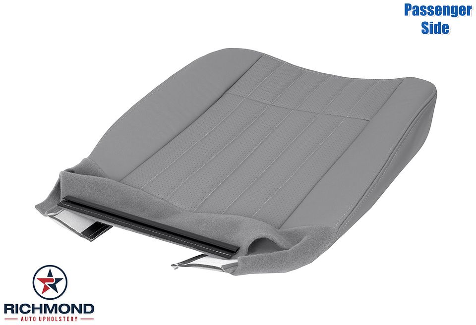 1994-1995-1996-Chevy-Impala-SS-Passenger-Side-Bottom-Leather-Seat-Cover-Gray-Perf-3
