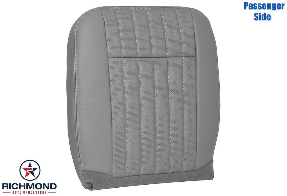 1994-1995-1996-Chevy-Impala-SS-Passenger-Side-Bottom-Leather-Seat-Cover-Gray-Perf-2