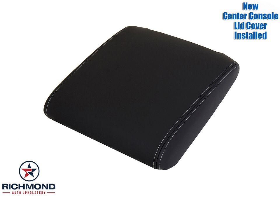 Genuine-Leather-08-15-16-21-Toyota-Landcruiser-Replacement-Genuine-Leather-Center-Console-Lid-Cover-Black-4