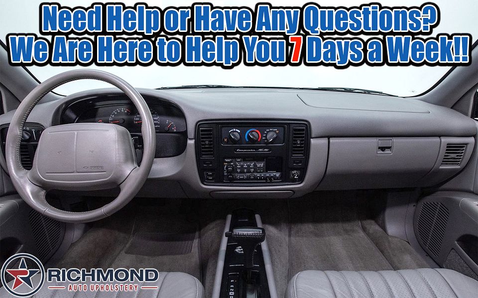 1994-1995-1996-Chevy-Impala-SS-Driver-Side-Bottom-Leather-Seat-Cover-Gray-Perf-18