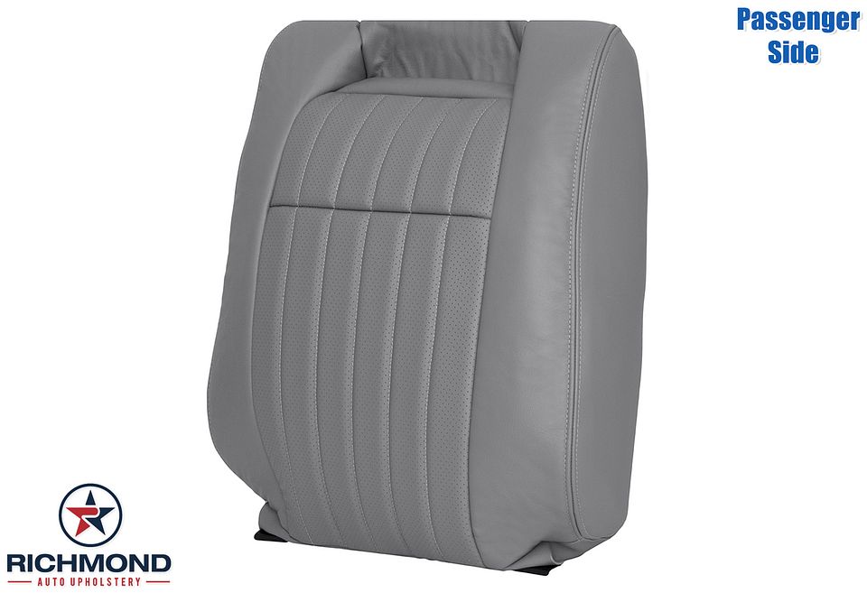 1994-1995-1996-Chevy-Impala-SS-Passenger-Side-LeanBack-Leather-Seat-Cover-Gray-Perf-4