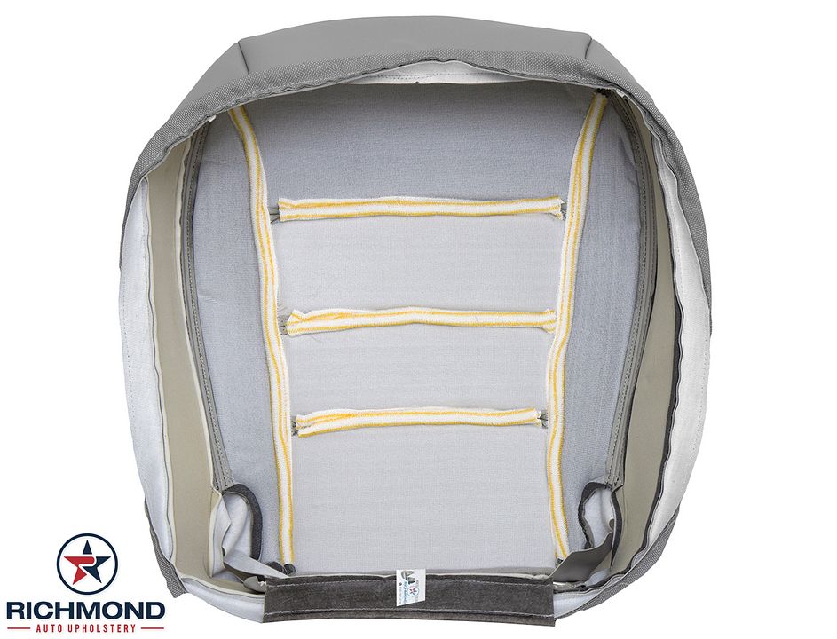 2005-2013-Chevy-Corvette-C6-Driver-Side-Bottom-Replacement-Leather-Seat-Cover-Gray-Perf-12