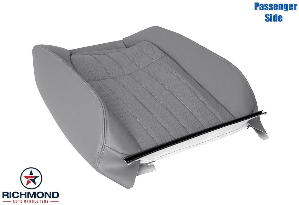 1994-1995-1996-Chevy-Impala-SS-Passenger-Side-LeanBack-Leather-Seat-Cover-Gray-Perf-3