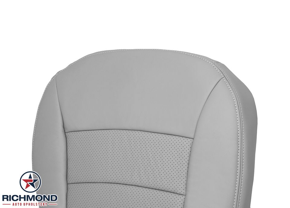 2005-2013-Chevy-Corvette-C6-Driver-Side-Bottom-Replacement-Leather-Seat-Cover-Gray-Perf-7