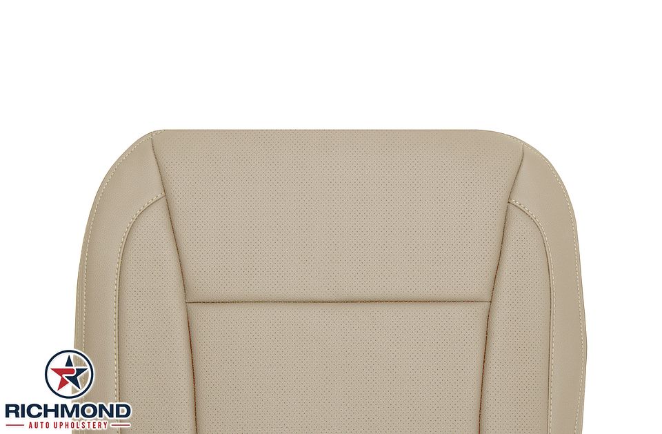 2009-2014-Hyundai-Genesis-Driver-Side-Bottom-Replacement-Leather-Seat-Cover-Cashmere-Tan-Perf-6