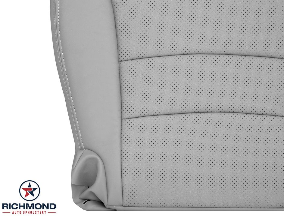 2005-2013-Chevy-Corvette-C6-Driver-Side-Bottom-Replacement-Leather-Seat-Cover-Gray-Perf-11