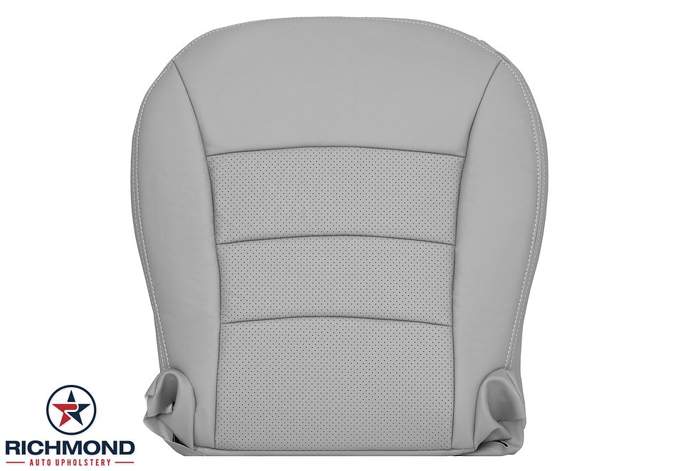 2005-2013-Chevy-Corvette-C6-Driver-Side-Bottom-Replacement-Leather-Seat-Cover-Gray-Perf-1