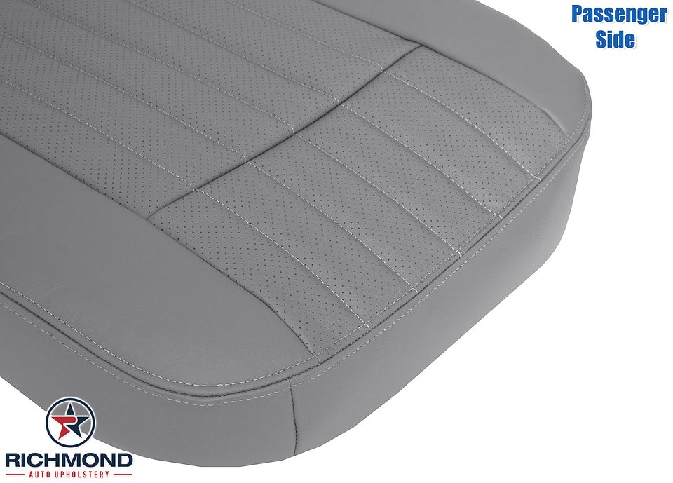 1994-1995-1996-Chevy-Impala-SS-Passenger-Side-Bottom-Leather-Seat-Cover-Gray-Perf-10