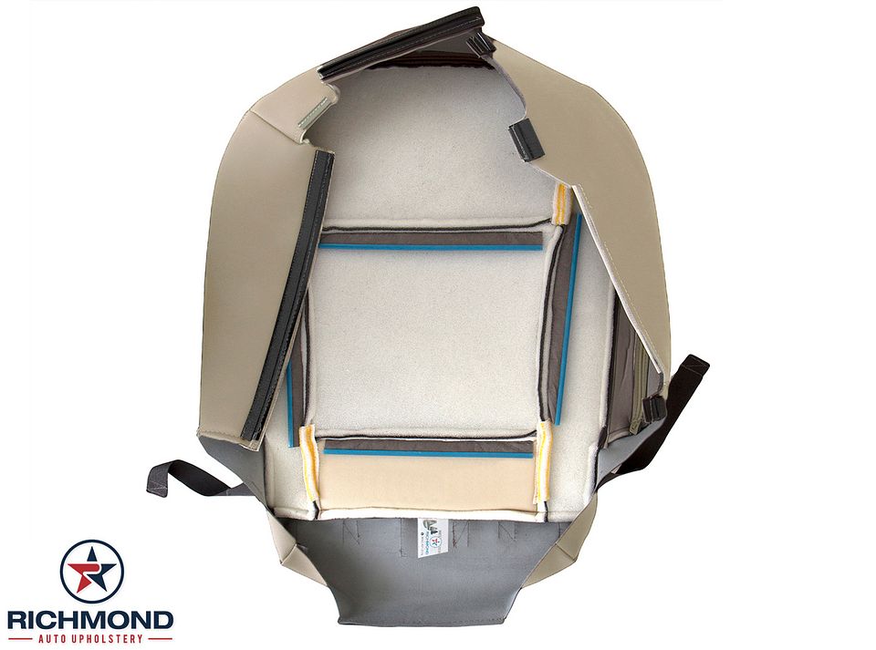 2009-2014-Hyundai-Genesis-Driver-Side-Bottom-Replacement-Leather-Seat-Cover-Cashmere-Tan-Perf-12