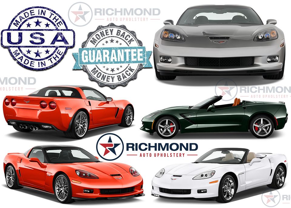 2005-2013-Chevy-Corvette-C6-Driver-Side-Bottom-Replacement-Leather-Seat-Cover-Gray-Perf-15