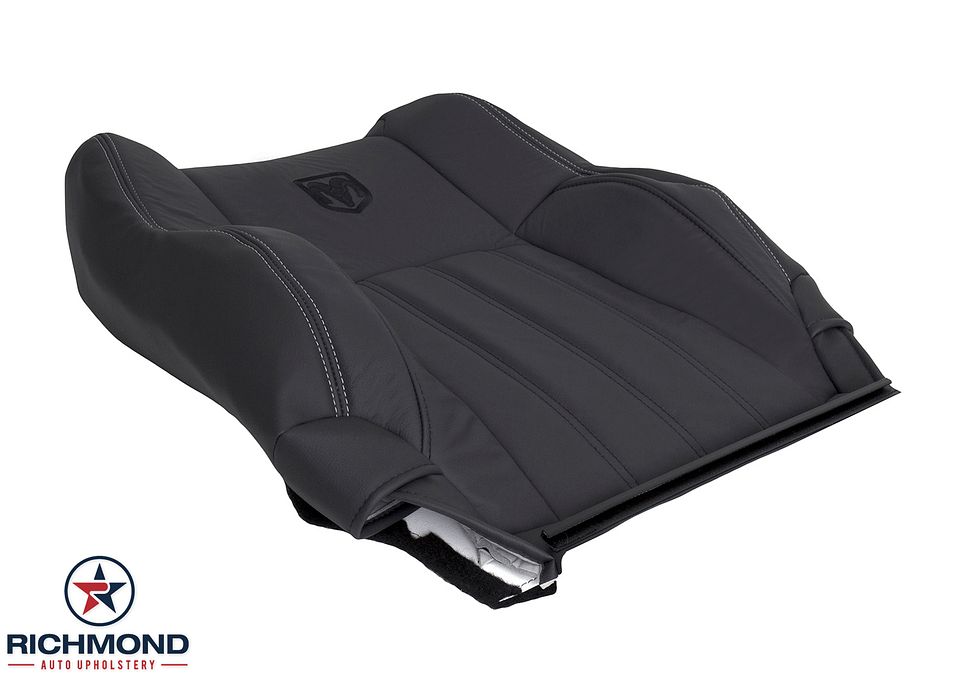 2009-2012-

Dodge-Ram-Laramie-Driver-Side-LeanBack-Replacement-Leather-Seat-Cover-Dark-Gray--Dark-Slate-3