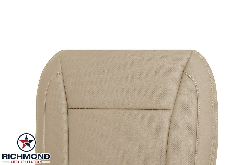 2009-2014-Hyundai-Genesis-Driver-Side-Bottom-Replacement-Leather-Seat-Cover-Cashmere-Tan-Perf-7