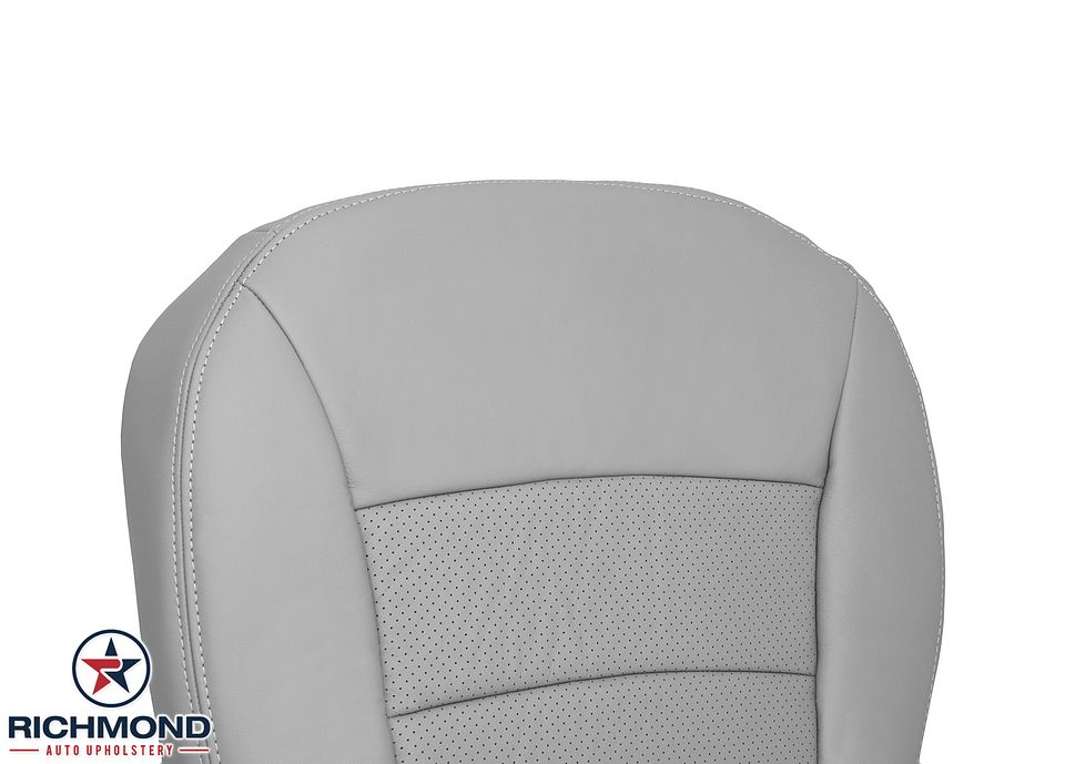 2005-2013-Chevy-Corvette-C6-Driver-Side-Bottom-Replacement-Leather-Seat-Cover-Gray-Perf-5