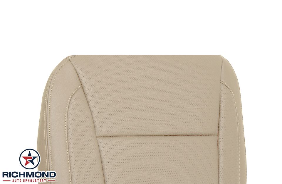 2009-2014-Hyundai-Genesis-Driver-Side-Bottom-Replacement-Leather-Seat-Cover-Cashmere-Tan-Perf-5