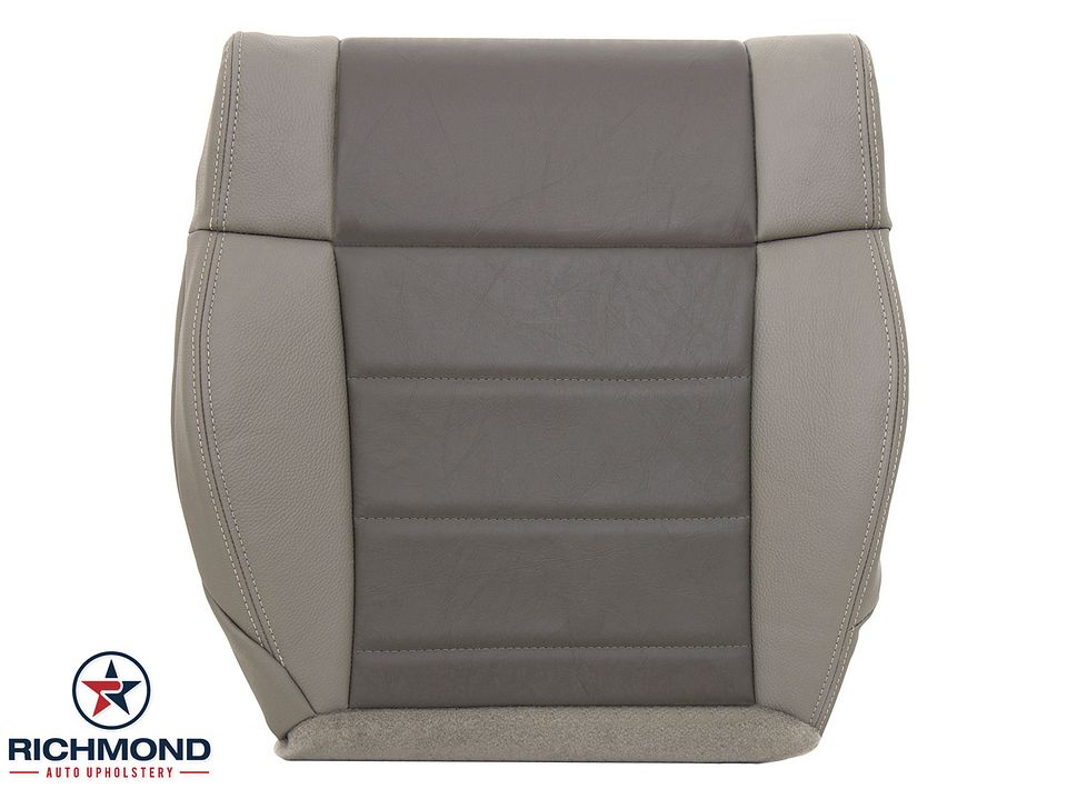 2008-2009-2010-Jeep-Wrangler-Driver-Side-Bottom-Leather-Seat-Cover-2-Tone-Khaki-1