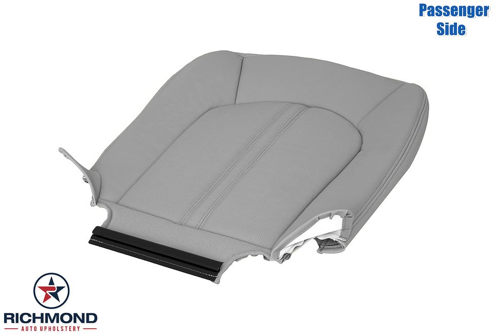 2008-2013-Cadilac-CTS-Passenger-Side-Bottom-Replacement-leather-Seat-Cover-Gray-Perf-3