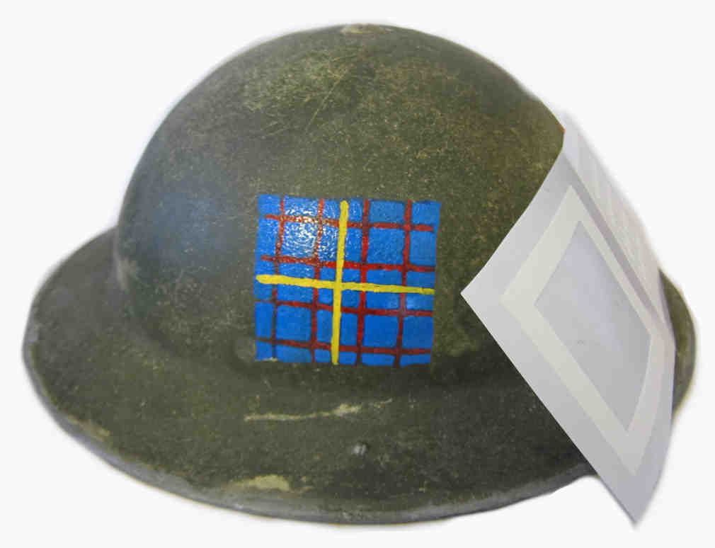 5th Cameron Highlanders Helmet Stencil WW2