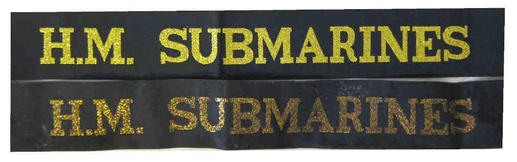 British ww2 Royal Navy Tallies - HM Submarines