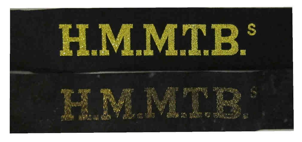 British ww2 Royal Navy Tallies - HMMTBs