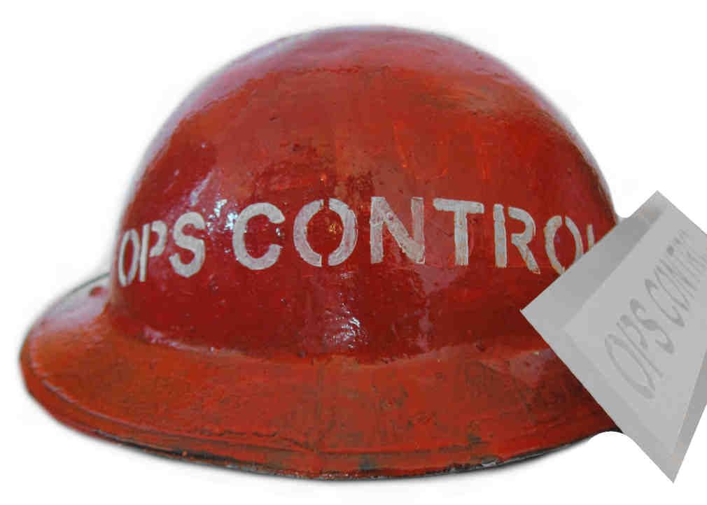 ARP Ops Control Helmet Stencil WW2