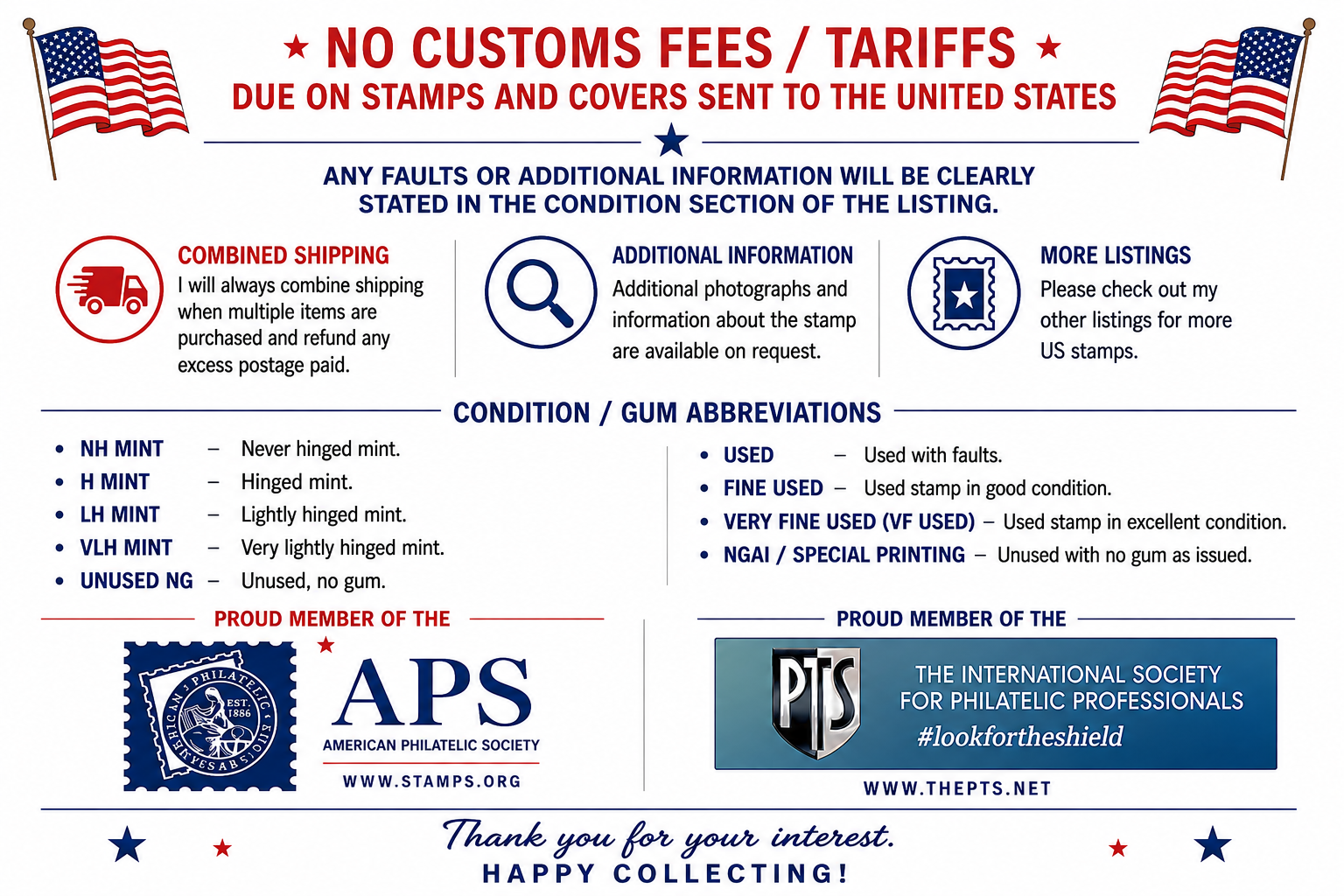 US Stamp Seller Information