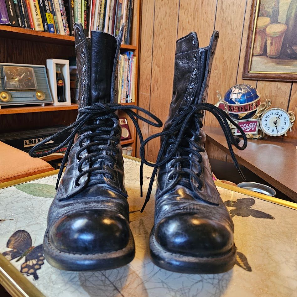 希少ビンテージ品★corcoran quality★ミリタリー/コンバットブーツ Vintage 60s Corcoran Vietnam War Jump Boots Spit Shine Leather