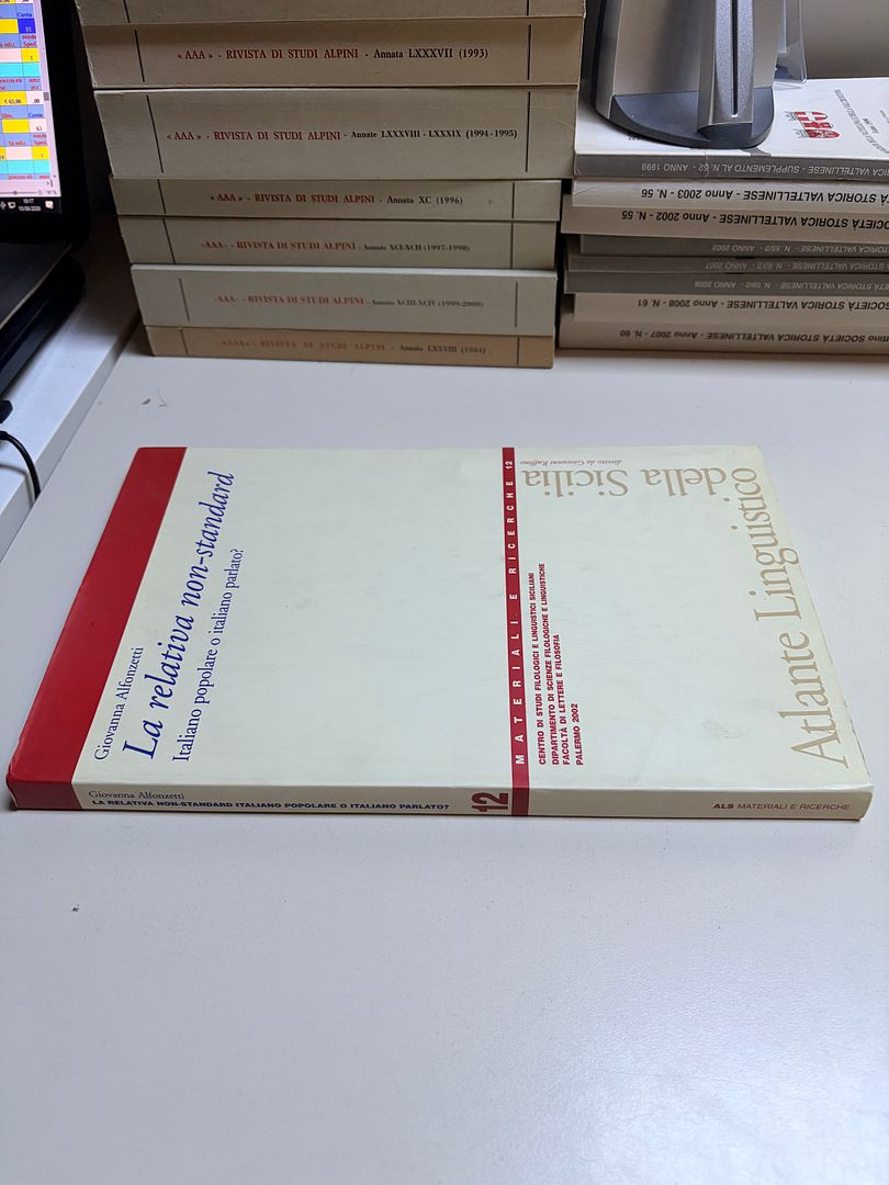 (ALFONZETTI) LA RELATIVIT� NON STANDARD ITALIANO POPOLARE O ITALIANO PARLATO? 2002
