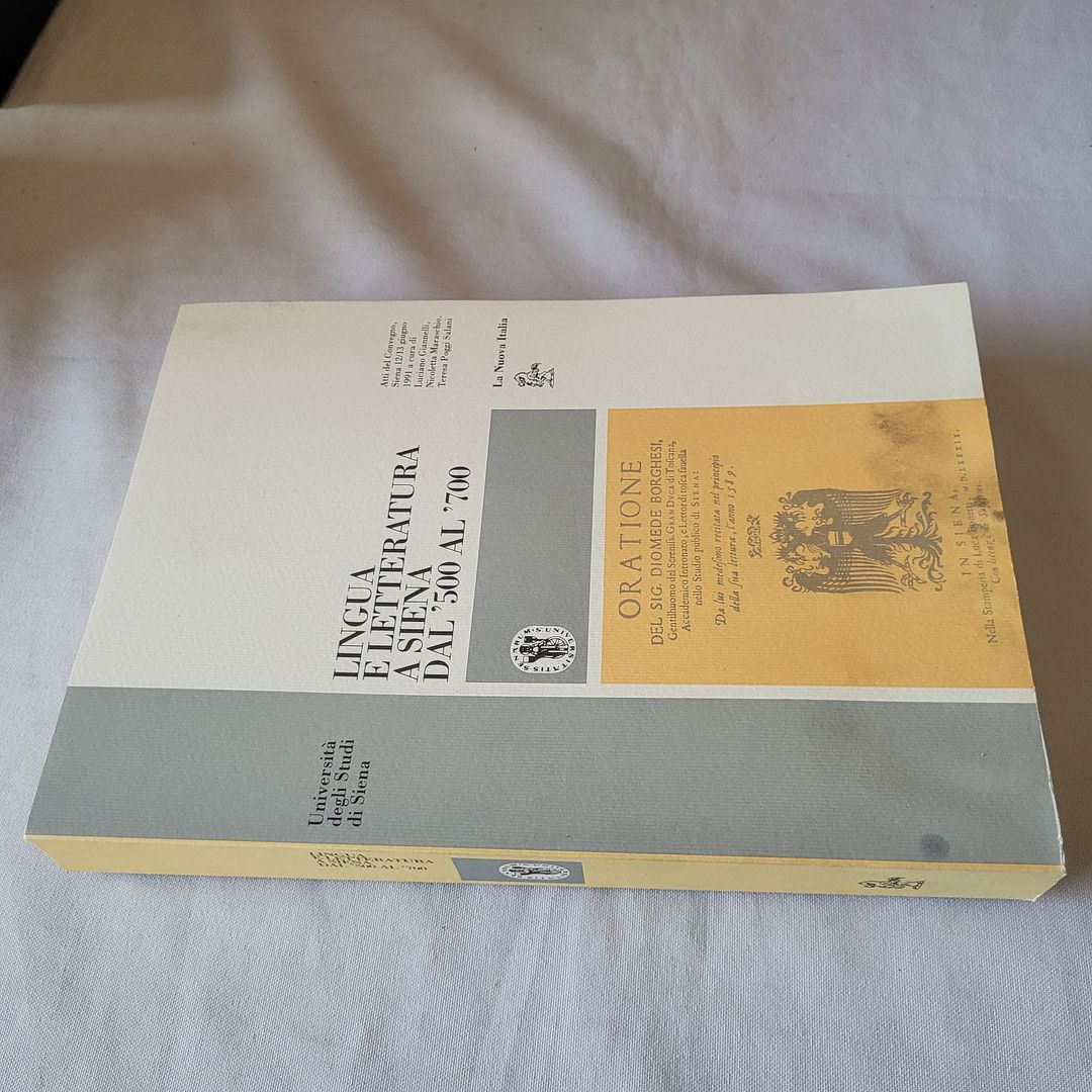 (AA.VV.) LINGUA E LETTERATURA A SIENA DAL 500 AL 700 1991 LA NUOVA ITALIA