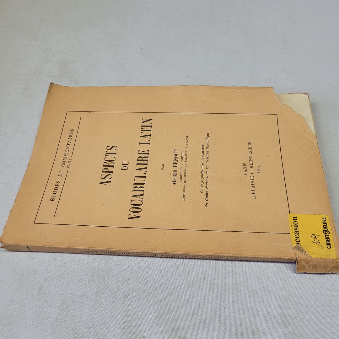 (ERNOUT) ASPECTS DU VOCABULAIRE LATIN   KLINCKSIECK