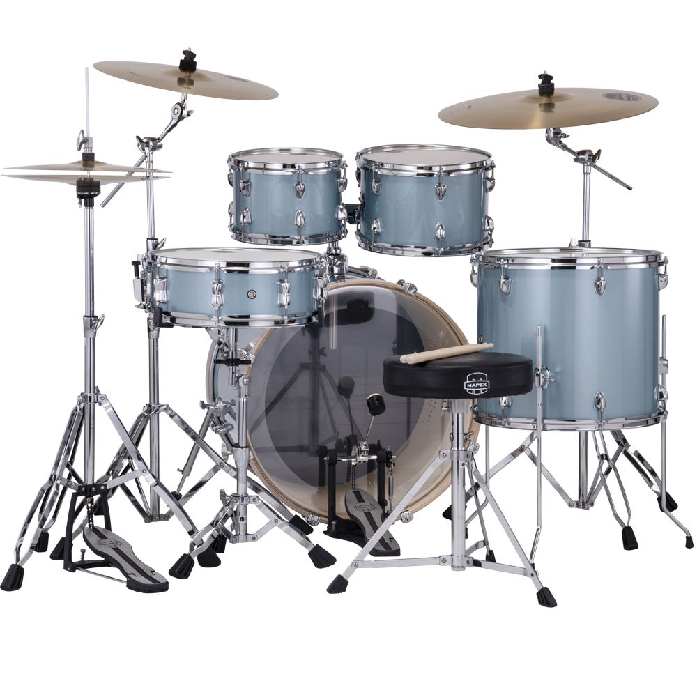 Mapex Venus 5PC Rock Complete Drum Kit Aqua Blue Sparkle