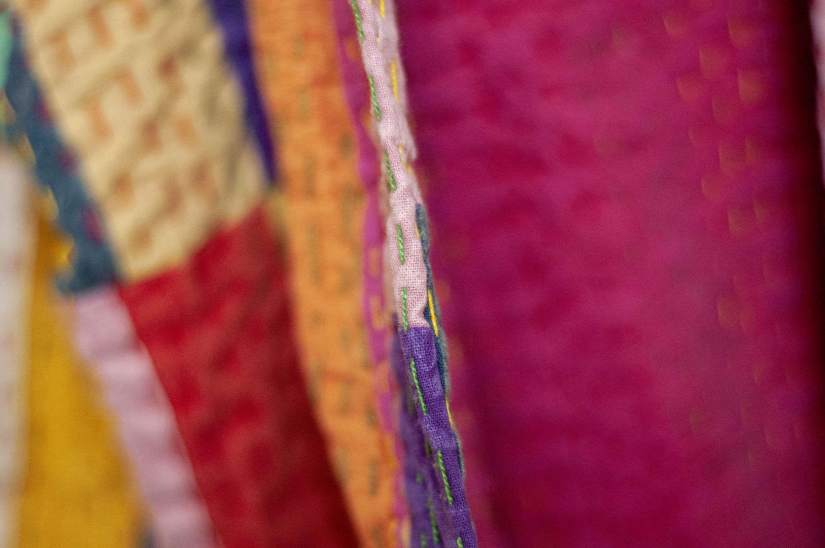 女裝 手工刺繡棉質外套 印度純棉 水洗拼接長袖拼布外套-彩色方塊 - 女裝外套/大衣 - 棉.麻 多色