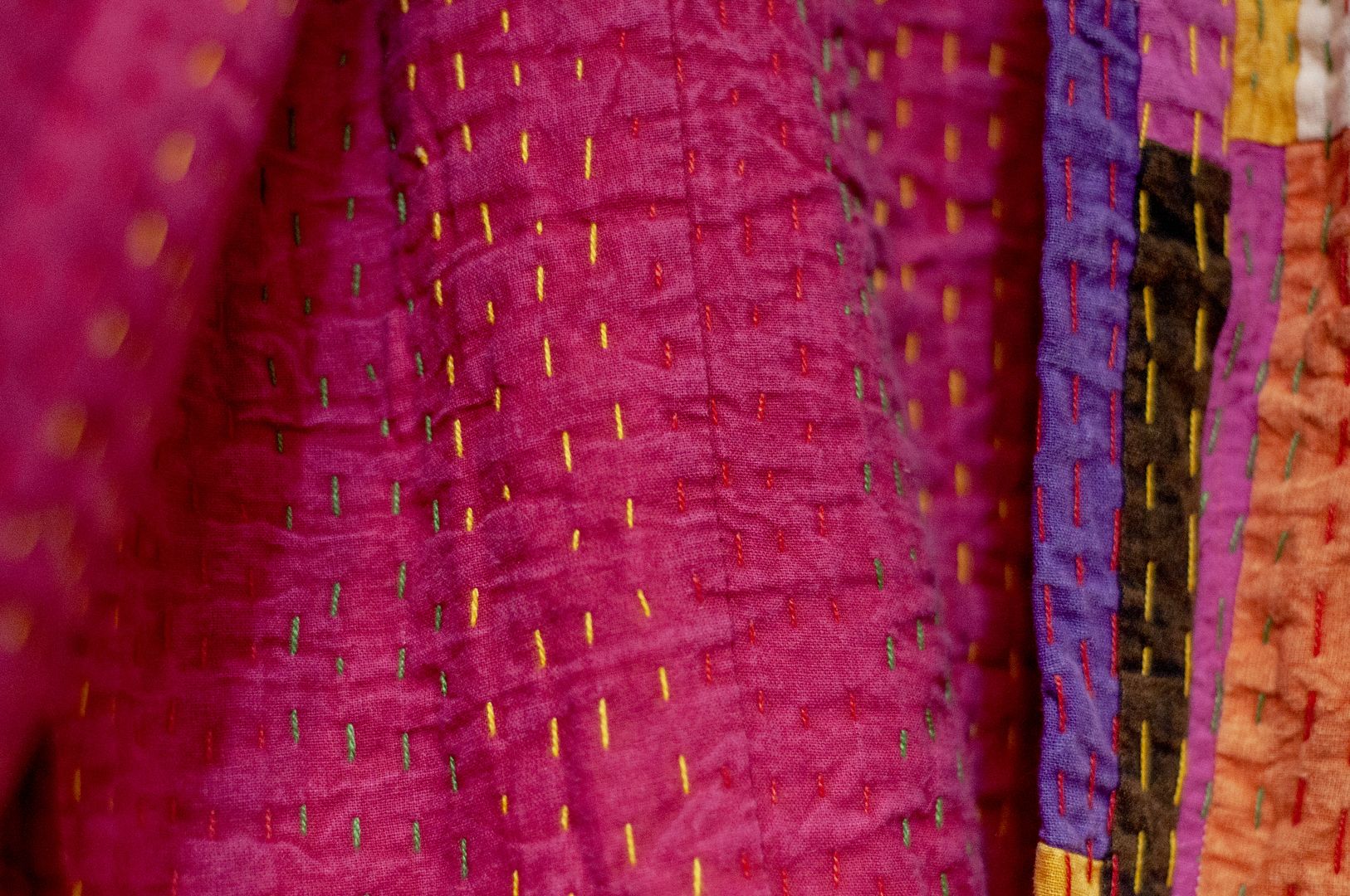 女裝 手工刺繡棉質外套 印度純棉 水洗拼接長袖拼布外套-彩色方塊 - 女裝外套/大衣 - 棉.麻 多色