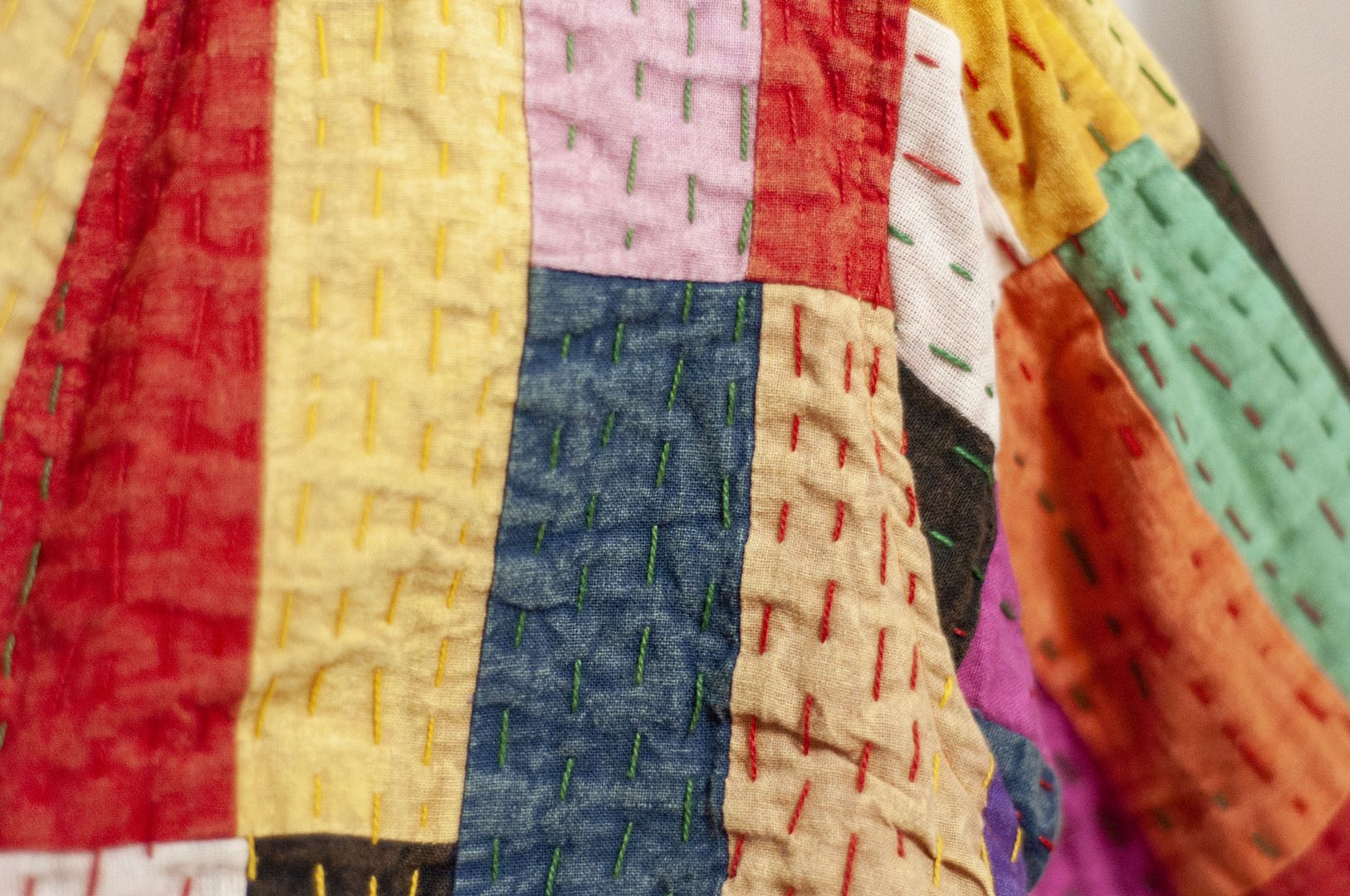 女裝 手工刺繡棉質外套 印度純棉 水洗拼接長袖拼布外套-彩色方塊 - 女裝外套/大衣 - 棉.麻 多色