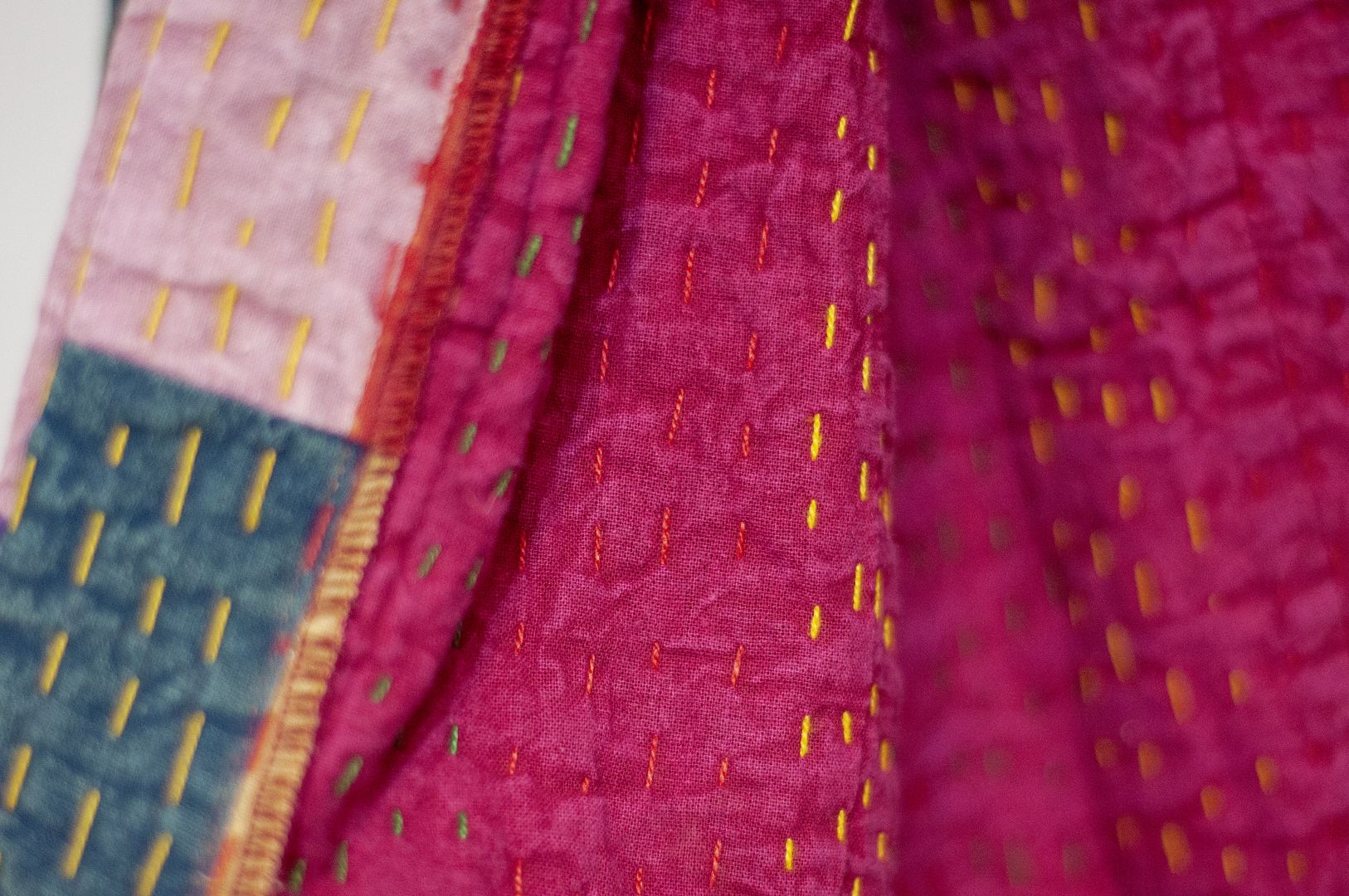 女裝 手工刺繡棉質外套 印度純棉 水洗拼接長袖拼布外套-彩色方塊 - 女裝外套/大衣 - 棉.麻 多色