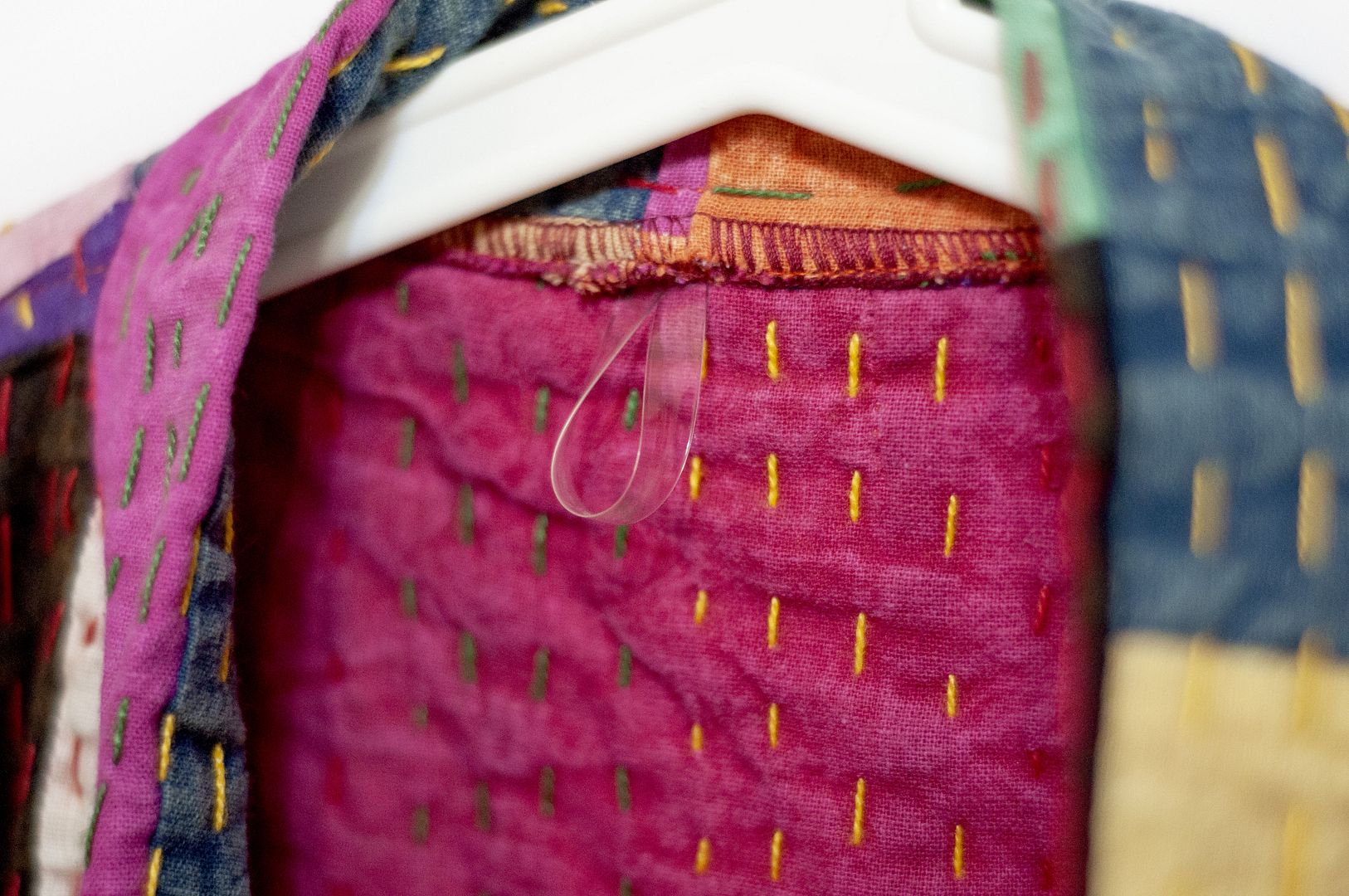 女裝 手工刺繡棉質外套 印度純棉 水洗拼接長袖拼布外套-彩色方塊 - 女裝外套/大衣 - 棉.麻 多色