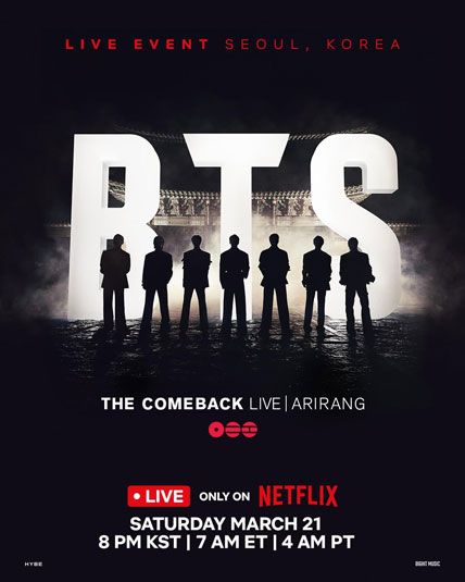 BTS the Comeback Live Arirang 2026