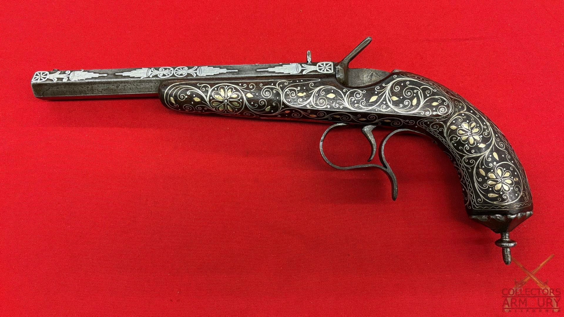 Turkish Silver Decorated Pistol 