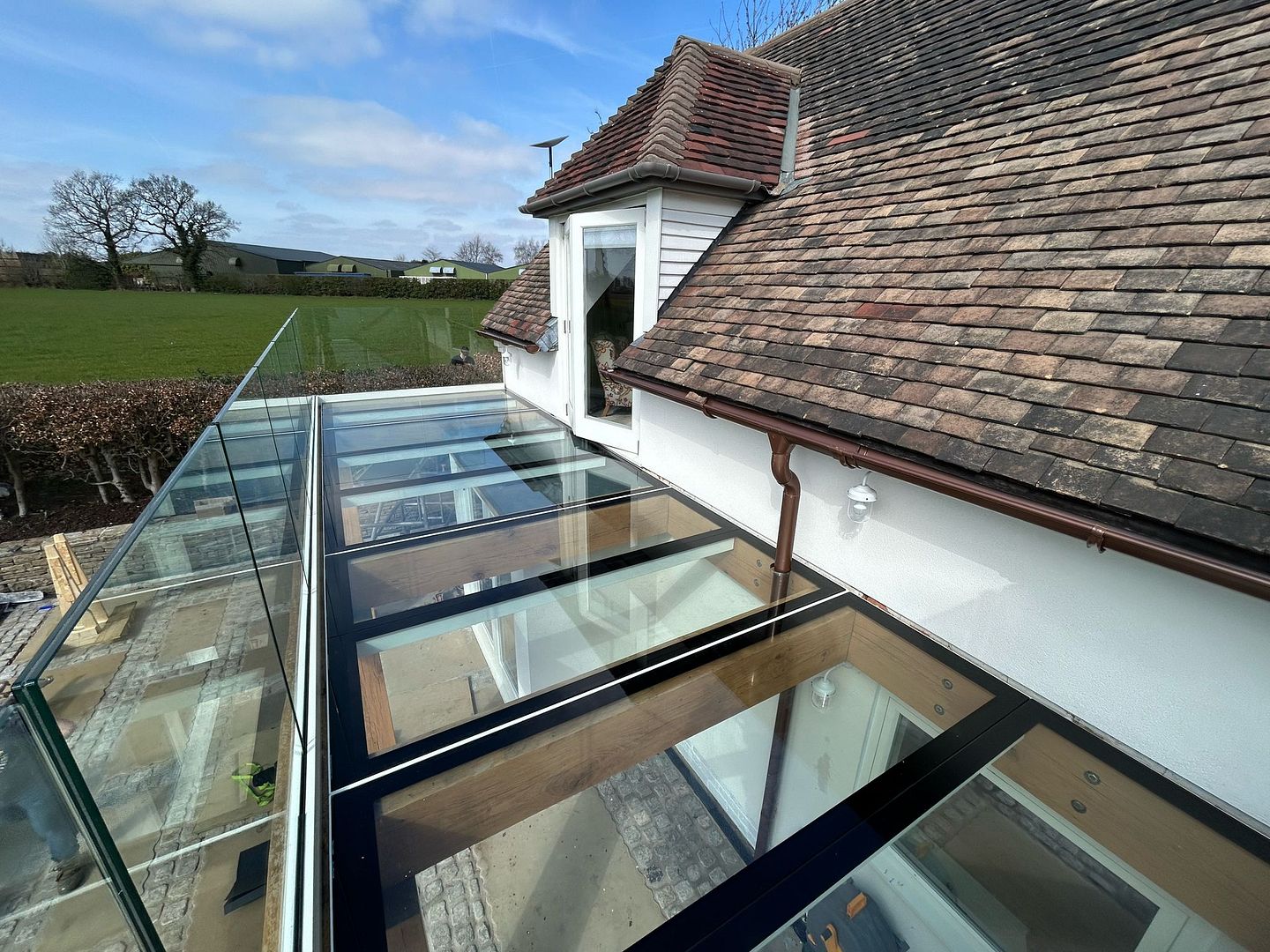 large walk on glass balcony floor alderley edge cheshire