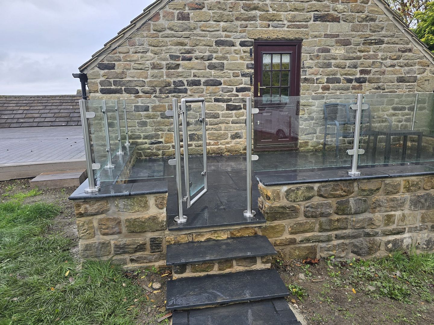 glass balustrade gate