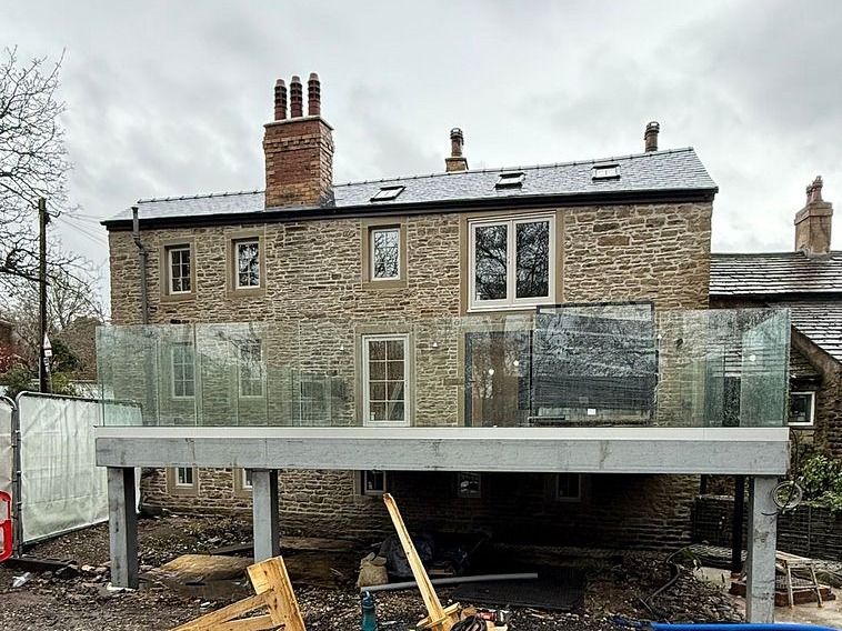 large walkout terrace balcony