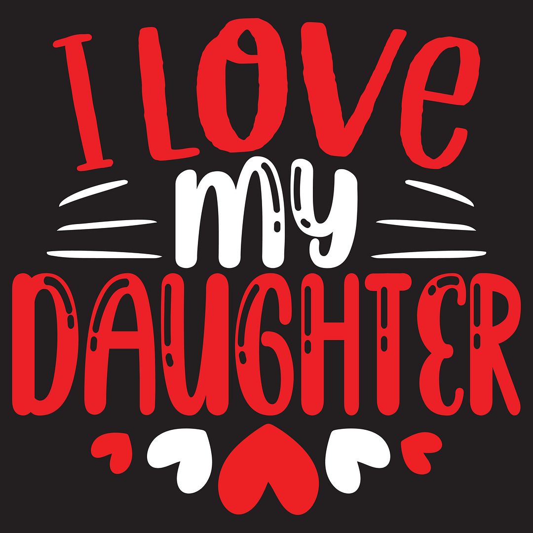 i-love-my-daughter-free-vector