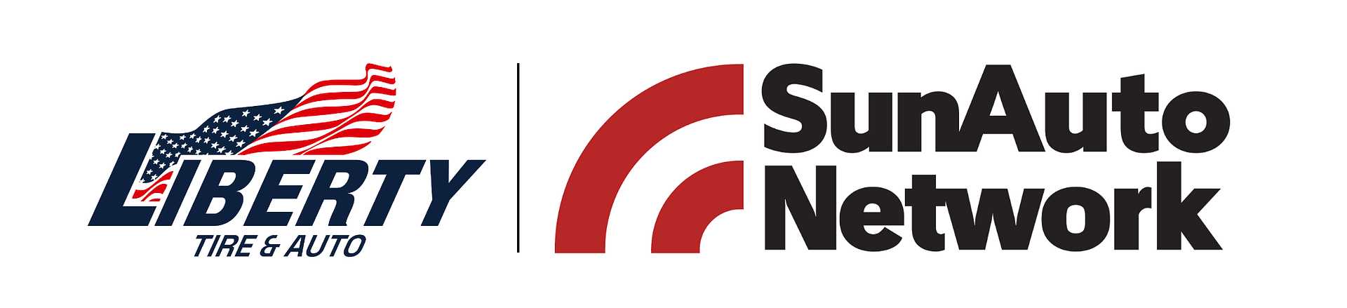 Liberty Tire & Auto and Sun Auto Network logos
